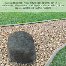 Gardenised Huge Decorative Outdoor Weather Resistant Faux Stone Realistic Sandstone Rock for Garden Patio Landscape, Lightweight Boulder Utility Cover for Lawn Yard Pond Park and Backyard, Colombia