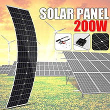200W Solar Panel 18V Anti-Scratch Monocrystalline Solar Cell Solar Battery Power Bank Charge for Home Camping Car