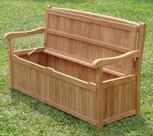 WholesaleTeak Devon Collection Grade A Teak Wood Luxurious Outdoor Garden Bench with Storage Box 5 Feet #WHBHDV5ST
