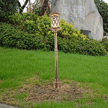 LASEVE Lights Outdoor European Outdoor Garden Light Lawn Light Outdoor Waterproof Landscape Street Light Community Park Villa Garden Lights Glass Lampshade Aluminum Street Fence Deck Lights Stadium