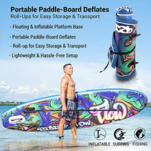 SereneLife Inflatable Stand Up Paddle Board Black