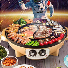 AFPSDLFJDLS Hot Pot Barbecue Roast Home Non Stick Electric Grill Smokeless Tray Baking Pan