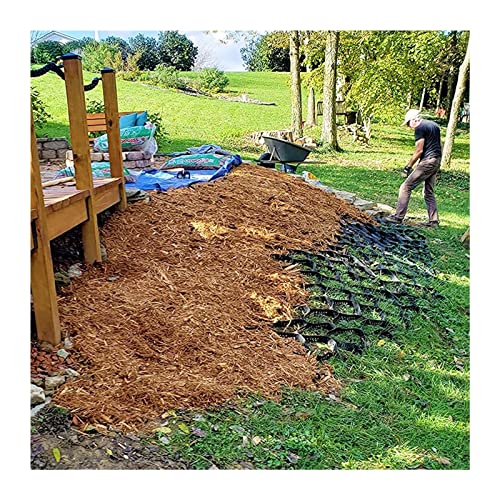 ZHOUHONG Patio Pavers Geogrid, Steep Driveway Mesh Heavy Duty Ground Grids Base Stabilizer for Gravel/Stones/Sands, 2 Inch Tall Retaining Wall Slope Molds (Color : W x L, Size : 4x7 m/13x23 ft)