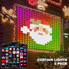 Curoee Christmas LightShow Set, 66ft Permanent Outdoor Lights, Smart Curtain Lights, LED Firework Light, Pathway Light App Control & Music Sync for Party Wedding Christmas Decorations Gifts