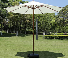 YYBOES Patio Umbrella Outdoor,White Garden Patio Umbrella, Outdoor Market Table Umbrella with Wood Pole, Weatherpoof and Protected Shade Canopy Parasol, Pool/Beach/Deck/Lawn