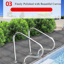 BSNANCA Swimming Pool Safety Hand Rail 2 Packs Pool Handrails, Summer Swimming Pool Ramp Handrails, Outdoor Stainless Steel Safety Pool Hand Rails for Ingroun