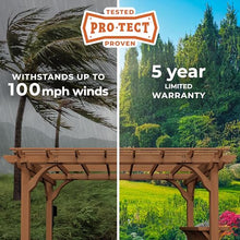 Backyard Discovery Ashland Cedar Wood Pergola Kit Medium Brown
