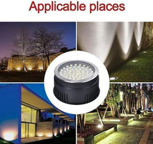 bleslin Outdoor Landscape Lights - LED Underground Light, AC 220V Round Recessed Spotlight, IP65 Waterproof Tempered Glass Floor Light,Garden Courtyard Decorative Lighting Ground Lights(RGB,36W)