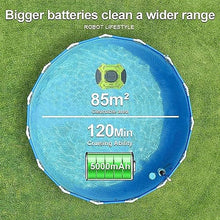 KANGJIEM Automatic Pool Vacuum, Cordless Robotic Pool Cleaner, Smart Pool Vacuum with 120 Mins Maximum Runtime, Dual-Motor, Self-Parking, for Above/In Ground Flat Pool Up to 1000 Sq Ft