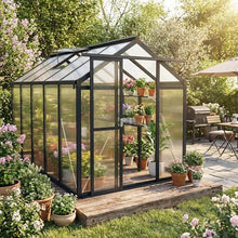 Garvee 6x10ft Walk-in Greenhouse, Heavy Duty Large Outdoor Green House