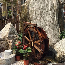 Water Fountain for Garden,Outdoor Water Wheel Fountain,Water Feature Ornamental Fountain Waterfall Feng Shui Wheels,Living Water Feature Patio Pool Pond Wooden Garden Indoor Decorative (Size : 90cm)