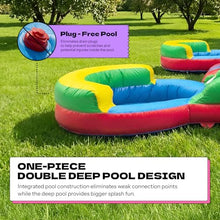 POP JUMP 16x17 Rainbow Castle Inflatable Jumper Dual Slide Pool