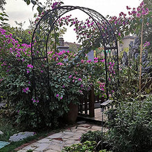 IBOWZ Metal Garden Arch Wrought Iron Garden Arbour, Heavy Duty Garden Arch Arbor Trellis, for Various Climbing Plant Roses Vines, Decorative Pergola Arbor, 7 Sizes