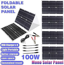 KZZAAO Solar Panel Kit with Inverter and Controller, Complete System for Home and Outdoor Power Generation, 100W Panel,110v