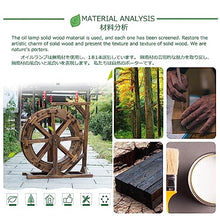 Wooden Fountain Wheel Water Wheel Fountain Feng Shui Wheel Waterfall Wheel Retro Country Decoration Water Pump Design Fountain Balcony Garden Garden (Size : 60cm(23.6inch))