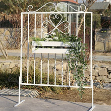 JIAOCKJIAO Garden Trellis Iron Art Fence Frame with Base, Metal Garden Obelisk Plant Climbing aid,for Courtyard/Lawn/Patio/Backyard/Terrace Decoration Plants Vine Support (Color : White)