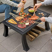 YUHUAWF Grill Outdoor Camping Barbecue Rack Table Outdoor Heating Carbon Stove Fireplace Tea Cooking Household Indoor Grill BBQ Grill(A)