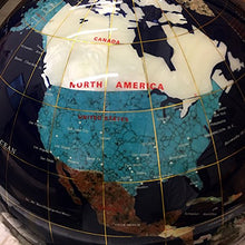 Unique Art Since 1996 Collector's Edition Blue Jasper Globe with Silver Stand