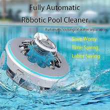 KANGJIEM Cordless Pool Vacuum, Robotic Pool Cleaner, Lasts 80 Mins Robotic Pool Cleaner, Automatic Pool Cleaning Kit, Dual-Drive Motors, Low-Battery Self Parking for Above-Ground Pools Up to 50 Sq