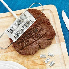 OEKFVCHVZ Barbeque Grill Meat Steak Branding Iron with Changeable Letter Tool Name Set BBQ Tools