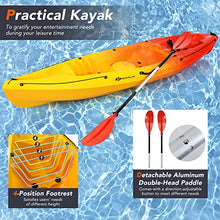 GLOBALWAY 10.2FT Sit-On-Top Fishing Kayak with Paddle Yellow/Orange
