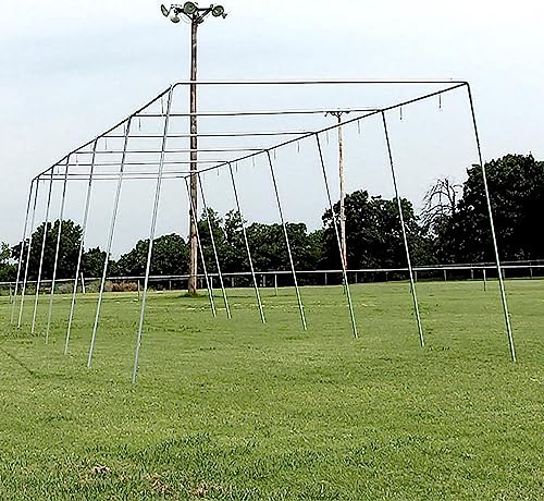 Cimarron Sports Outdoor Practice Batting Cage Frame Corners Stainless Steel Black