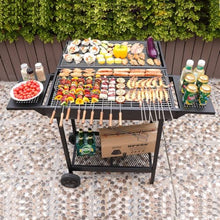 YEWASTI Large Double-Sided Barrel Charcoal Grill - Heavy-Duty BBQ Grill for Backyard, Camping, Patio Parties & Family Gatherings