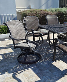 Patio Land Santa Clara Outdoor Patio 7 pcs Dining Set Dark Bronze
