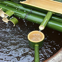 Garden Fountain Japanese Garden Decor,Japanese Bamboo Water Feature Statue,Split-Resistant Bamboo Ornaments,Indoor Outdoor Fountain,Outdoor Water Fountai35Cm