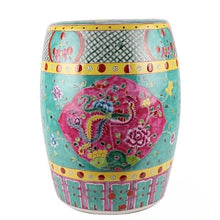 Ceramic Garden Stool Decorative Garden Stools Pastel Yellow Background Open Window Phoenix Pattern Stool Cool Stool Porcelain Pier Garden Stool Home Ceramics Ornaments Items Garden Stool Ceramic(A)