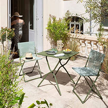 Lafuma Balcony II Galvanized Steel Folding Outdoor Patio Table, Moss