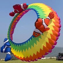 TiffySkyKite Giant 20 Ft Inflatable Ring Kite with Clownfish Design Colorful