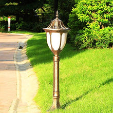 ZQHQYNQDFY Lamp Post Lights Outdoor, Creative Garden Lamp E27 Retro Street Light European Tradital s Pathway Lamp Metal Pillar Aluminum Outdoor Lighting for Courard & Park Detive Outdoor Lights
