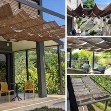 FENGZEQUAN Retractable Pergola Canopy Replacement Outdoor Shade Cover for Patio Garden Deck Gazebo Porch, Wave Sun Shade Awning with Slide on Wire Cable Hardware(W1.8*L11m/W5.90*L36.08ft)