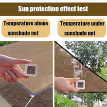 HQQMNY Awning with Eyelets, Sun Net, 90% Shading Rate Shade Net, Shade Net, Garden Umbrella, Privacy Screen for Garden, Plants, Greenhouse(Brown,7m x 10m)