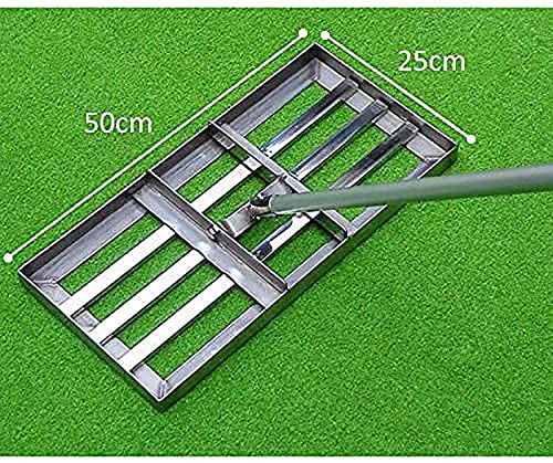 Aikimfuly Tool, Lawn Leveling rake Stainless Steel Lawn Leveling rake Lawn Leveler Tool for Soil Grass Golf Field Garden Backyard Lawn Farm Soil Dirt Sand Top Dressing