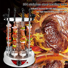 MNSSRN Automatic Rotary Electric Kebab Machine, Automatic Rotary Grill Smokeless Skewers, Built-in Oil Pan - Suitable for Outdoor Camping, 10 Barbecue Sticks