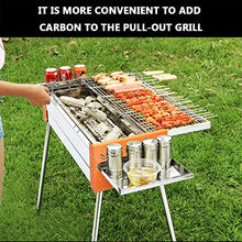 MNSSRN Outdoor Camping Stainless Steel Grill, Foldable Portable Lightweight BBQ Tool for Outdoor Cooking Picnic, Suitable for Travel