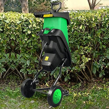 Qiokoith 2400W Electric Garden Shredder Wood Chipper,Leaf Mulcher,Collection Bag, for Lawn and Garden Use, Overload Protection