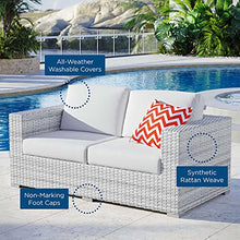 Modway EEI-4306-LGR-WHI Loveseat Light Gray White