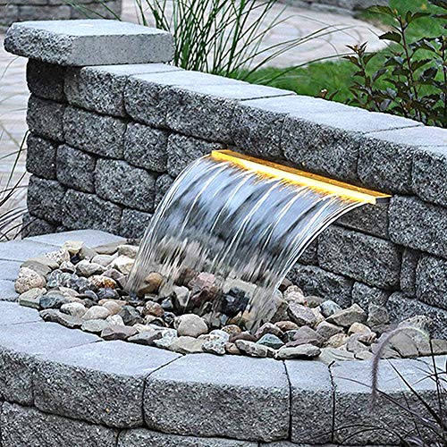 Modern Flowing Water Landscape Wall, Swimming Pool Stainless Steel Water Curtain Waterfall Indoor Side Wall Landscape Falling Water Waterfall,A,120