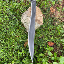 Fwosi Gardening Machetes - 23.5-Inch Kukri Machete Fixed Blade Knife with Leather Sheath - Full Tang Survival Knife, Carbon Steel Blades
