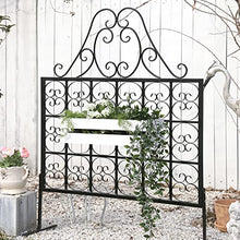 JIAOCKJIAO Metal Garden Trellis,Decorative Garden Obelisk Fence Frame with Base,Iron Art Climbing aid Support for Plants for Decoration Courtyard/Lawn/Patio/Backyard/Terrace (Color : Black)