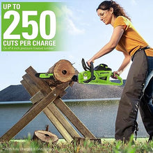 Greenworks 40V 18 in Cordless Electric Chainsaw, 8.0 Ah Battery and Charger
