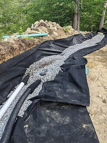 GEGEG 7oz Non-Woven French Drain Geotextile Fabric - Premium Weed Barrier for Erosion Control, Driveway & Retaining Walls(2mx60m/6.5ftx197ft WxL)
