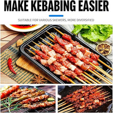 8/12 Hole Manual Mutton Skewer Machine, Stainless Steel Kebab Tool, With Anti-slip Baffle, Adjustable Structure, For Bamboo Skewers, Round Steel Skewers, Flat Steel Skewers 12 Hole