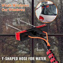 Telescopic Window Cleaning Pole Kit Extendable Brush for Roof Glass Solar Panel Water Fed Equipment for Outdoor 5.4M Length