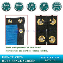 Ifenceview 15' x 5' to 15' x 80' Patio Top Canopy Awning Fence Privacy Screen Driveway Carport Barn Kennel Yard Garden Plants Crops Shade Cloth Mesh Net Pergola Gazebos Cover (15' x 40', Blue)