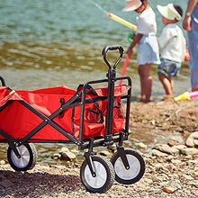 Outdoor Folding Utility Wagon Heavy Garden Transporter Folding Camping Trailer Portable Shopping Cart Adjustable Handle Sturdy and can Load 80kg/176lbs (Color : Style 3) (Style 2)