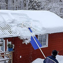IKASNA Snow Rake Snow Rake, 21-Foot Roof Snow Rake Removal Tool, Aluminum Frame Cloth Head Snow Remover, Expandable Aluminum Range Light Snow Removal Tool, Used to Remove Snow from Roof Vehicles